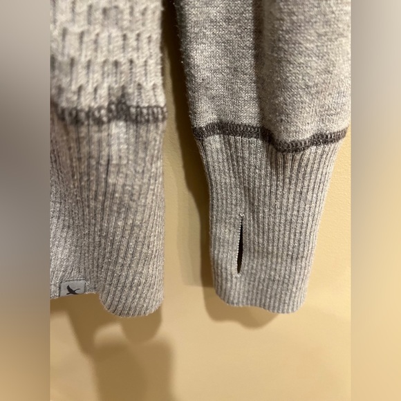 Eddie Bauer double zip light gray cardigan PM - Picture 7 of 10